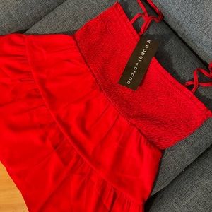 NWT Paper Crane Smocked Red Tank Top